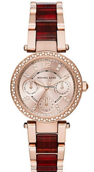 Michael Kors Parker Rose Gold Dial Two Tone Steel Strap Watch for Women - MK6239 Authentic Buy Shop Now