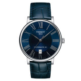 Tissot Carson Premium Powermatic 80 Blue Dial Blue Leather Strap Watch For Men - T122.407.16.043.00 Authentic Buy Shop Now