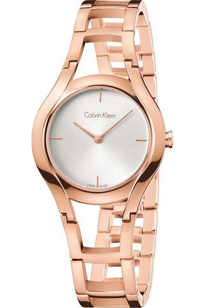 Calvin Klein Class White Dial Rose Gold Steel Strap Watch for Women - K6R23626 Authentic Buy Shop Now