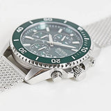 Hugo Boss Admiral Green Dial Silver Mesh Bracelet Watch for Men - 1513905 Authentic Buy Shop Now