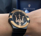 Maserati Potenza Quartz Black Dial Black Leather Strap Watch For Men - R8851108032 Authentic Buy Shop Now