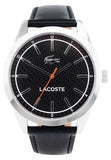 Lacoste Edmonton Black Dial Black Leather Strap Watch for Men - 2010888 Authentic Buy Shop Now