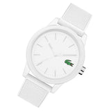 Lacoste 12.12 White Dial White Silicon Strap Watch for Men - 2010984 Authentic Buy Shop Now
