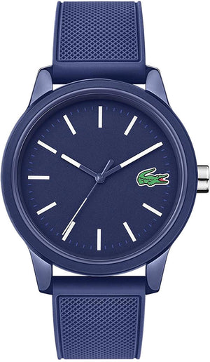 Lacoste 12.12 Blue Dial Blue Silicon Strap Watch for Men - 2010987 Authentic Buy Shop Now