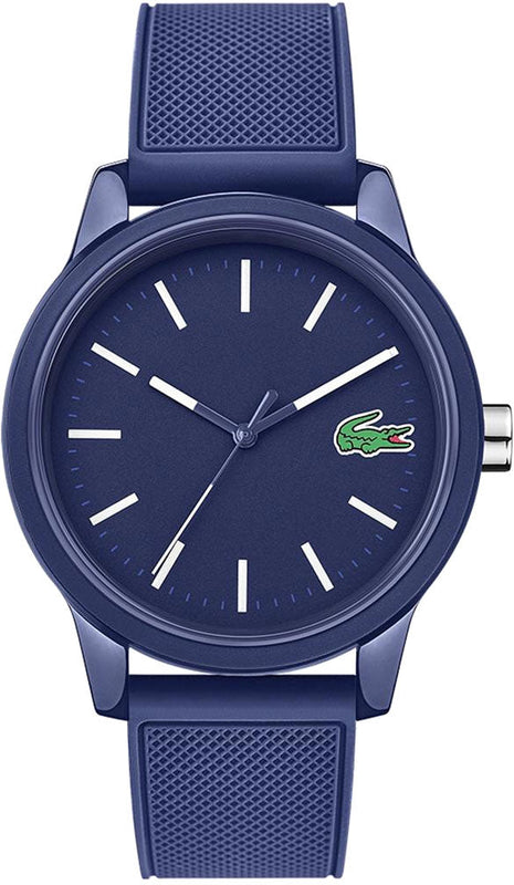 Lacoste 12.12 Blue Dial Blue Silicon Strap Watch for Men - 2010987 Authentic Buy Shop Now