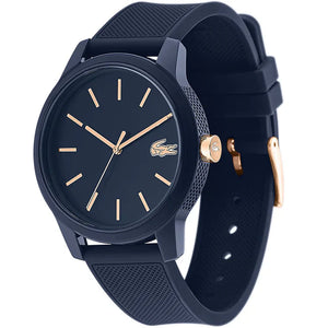 Lacoste 12.12 Navy Blue Dial Navy Blue Silicone Strap Watch for Men - 2011011 Authentic Buy Shop Now