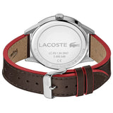 Lacoste Continental Gray Dial Brown Leather Strap Watch for Men - 2011020 Authentic Buy Shop Now