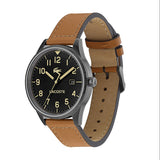 Lacoste Continental Black Dial Brown Leather Strap Watch for Men - 2011021 Authentic Buy Shop Now