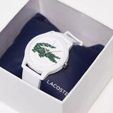 Lacoste 12.12 White Dial White Silicone Strap Watch for Men - 2011039 Authentic Buy Shop Now