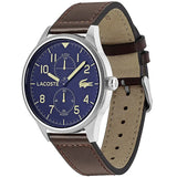 Lacoste Continental Blue Dial Brown Leather Strap Watch for Men - 2011040 Authentic Buy Shop Now