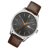 Lacoste Vienna Grey Dial Brown Leather Strap Watch for Men - 2011045 Authentic Buy Shop Now