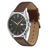 Lacoste Vienna Grey Dial Brown Leather Strap Watch for Men - 2011045 Authentic Buy Shop Now