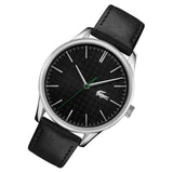 Lacoste Vienna Black Dial Black Leather Strap Watch for Men - 2011047 Authentic Buy Shop Now