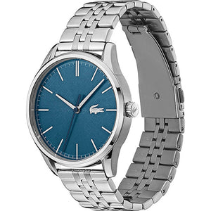 Lacoste Vienna Blue Dial Silver Steel Strap Watch for Men - 2011049 Authentic Buy Shop Now