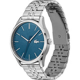 Lacoste Vienna Blue Dial Silver Steel Strap Watch for Men - 2011049 Authentic Buy Shop Now