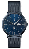 Lacoste Moon Blue Dial Blue Mesh Strap Watch for Men - 2011058 Authentic Buy Shop Now