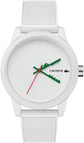 Lacoste 12.12 White Dial White Silicone Strap Watch for Men - 2011069 Authentic Buy Shop Now