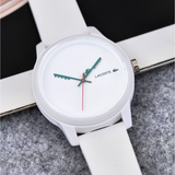 Lacoste 12.12 White Dial White Silicone Strap Watch for Men - 2011069 Authentic Buy Shop Now