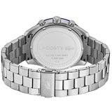 Lacoste Boston Chronograph Blue Dial Silver Steel Strap Watch for Men - 2011081 Authentic Buy Shop Now
