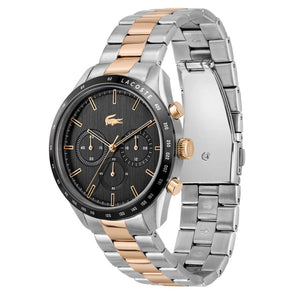 Lacoste Boston Gray Dial Two Tone Steel Strap Watch for Men - 2011112 Authentic Buy Shop Now