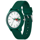 Lacoste 12.12 White Dial Green Silicon Strap Watch for Men - 2011135 Authentic Buy Shop Now