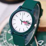 Lacoste 12.12 White Dial Green Silicon Strap Watch for Men - 2011135 Authentic Buy Shop Now
