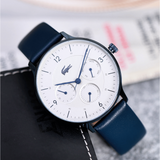 Lacoste Club White Dial Blue Leather Strap Watch for Men - 2011140 Authentic Buy Shop Now