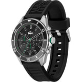 Lacoste Tiebreaker Chronograph Black Dial Black Silicone Strap Watch for Men - 2011152 Authentic Buy Shop Now