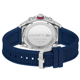 Lacoste Tiebreaker Chronograph Blue Dial Blue Silicon Strap Watch for Men - 2011154 Authentic Buy Shop Now
