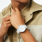 Lacoste 12.12 Move Silver Dial White Silicone Strap Watch for Men - 2011240 Authentic Buy Shop Now