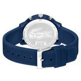 Lacoste 12.12 Chronograph Blue Dial Blue Silicone Strap Watch for Men - 2011244 Authentic Buy Shop Now