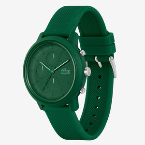 Lacoste 12.12 Chronograph Green Dial Green Silicon Strap Watch for Men - 2011245 Authentic Buy Shop Now