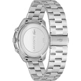 Lacoste Boston Chronograph Beige Dial Silver Steel Strap Watch for Men - 2011271 Authentic Buy Shop Now