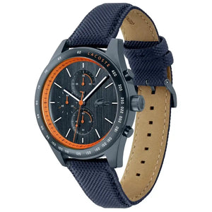 Lacoste Apext Blue Dial Blue Leather Strap Watch for Men - 2011297 Authentic Buy Shop Now