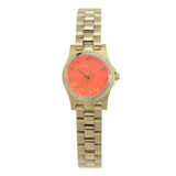 Marc Jacobs Henry Dinky Red Dial Gold Steel Strap Watch for Women - MBM3202 Authentic Buy Shop Now