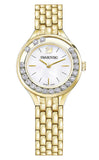 Swarovski Lovely Crystals White Dial Gold Steel Strap Watch for Women - 5242895 Authentic Buy Shop Now