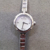 Gucci Diamantissima Quartz Diamonds White Dial Silver Steel Strap Watch For Women - YA141503 Authentic Buy Shop Now