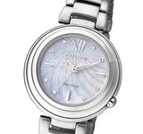 Citizen Eco Drive Silver Stainless Steel Strap Watch For Women - EM0331-52 Authentic Buy Shop Now
