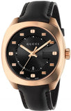 Gucci GG2570 Quartz Black Dial Black Leather Strap Watch For Men - YA142309 Authentic Buy Shop Now
