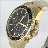 Guess Chaser Chronograph Black Dial Gold Steel Strap Watch for Men - W0170G2 Authentic Buy Shop Now