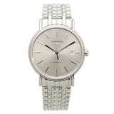 Longines Presence 38.5mm Automatic Silver Dial Silver Mesh Bracelet Watch for Men - L4.921.4.72.6 Authentic Buy Shop Now