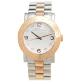 Marc Jacobs Amy Silver Dial Two Tone Steel Strap Watch for Women - MBM3194 Authentic Buy Shop Now