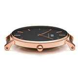 Daniel Wellington Petite Ashfield Black Dial Black Mesh Bracelet Watch Watch For Women - DW00100201 Authentic Buy Shop Now