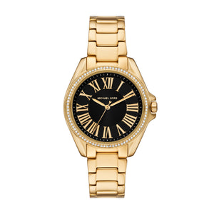 Michael Kors Kacie Analogue Black Dial Gold Steel Strap Watch for Women - MK4852 Authentic Buy Shop Now