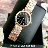 Marc Jacobs Roxy Black Dial Rose Gold Steel Strap Watch for Women - MJ3569 Authentic Buy Shop Now