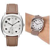 Marc Jacobs Mandy Silver Dial Brown Leather Strap Watch for Women - MJ1563 Authentic Buy Shop Now