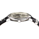 Versace V-Circle Silver Dial Black Leather Strap Watch for Men - VEBQ01219 Authentic Buy Shop Now