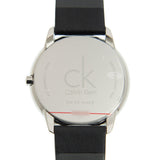 Calvin Klein Minimal Diamonds Black Dial Black Leather Strap Watch for Men - K3M211CS Authentic Buy Shop Now