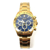 Hugo Boss Ikon Blue Dial Gold Steel Strap Watch for Men - 1513340 Authentic Buy Shop Now