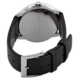 Calvin Klein Minimal Silver Dial Black Leather Strap Watch for Women - K3M221C6 Authentic Buy Shop Now